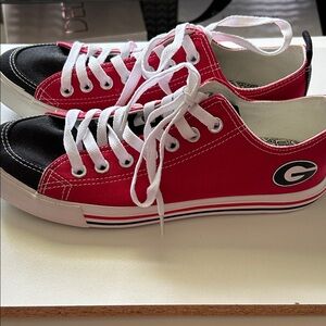 Go Georgia Dawgs! Rep your school with Custom Dawg Canvas Sneakers M8/W9.5